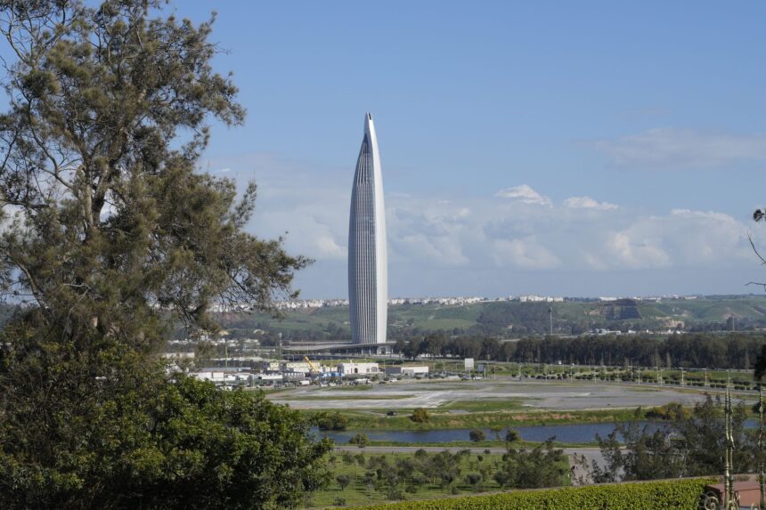magnificent mohammed vi tower in rabat morocco