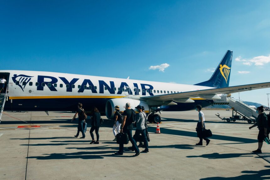 people boarding in an airplane